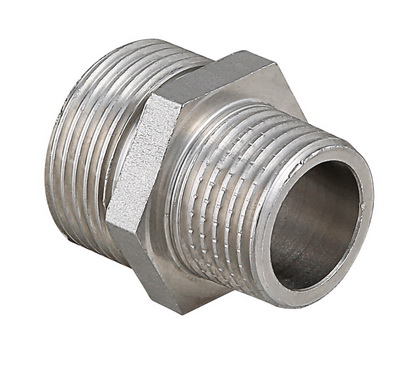 Ниппель VALTEC переходной 1 1/4 х 1/2 наружная резьба, никелированная латунь Ниппель VALTEC переходной 1 1/4 х 1/2 наружная резьба, никелированная латунь