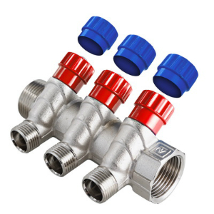 Коллектор VALTEC с регул. вентилями, 3/4х3 вых. 1/2 нар. Коллектор VALTEC с регул. вентилями, 3/4х3 вых. 1/2 нар.