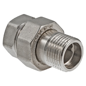 Сгон VALTEC разъемный 3/4 внутренняя-наружная резьба, никелированная латунь Сгон VALTEC разъемный 3/4 внутренняя-наружная резьба, никелированная латунь