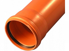Труба для наружной канализации Valfex D110 с раструбом L=4 м (110x4000) рыжая