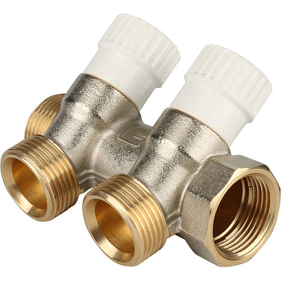 Коллектор Stout с регулировочными вентилями 3/4x3/4EK с 2 отводами, SMB 6851 343402 Коллектор Stout с регулировочными вентилями 3/4x3/4EK с 2 отводами, SMB 6851 343402