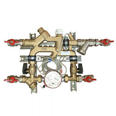 Квартирная станция отопительного контура VALTEC теплосчётчик, RS-485, обр.труб, 0,6 куб.м/час (прав)(231113) (VT.CM.06RS.R.RA)