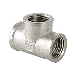 Тройник VALTEC 1 внутренняя, никелированная латунь