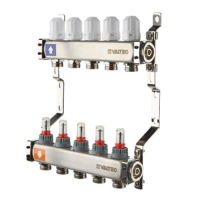 Коллекторная группа VALTEC из нержавеющей стали с регул. клап. и расх., 1х12 вых. Евроконус 3/4 (без сервис. гр.) (VTc.579.EMN.0612) Коллекторная группа VALTEC из нержавеющей стали с регул. клап. и расх., 1х12 вых. Евроконус 3/4 (без сервис. гр.) (VTc.579.EMN.0612)