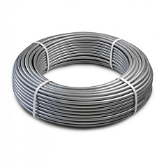 Труба из сшитого полиэтилена PRO AQUA PE-Xa серебристая SDR 7,4 c EVOH, 32x4.4, бухта 50 м