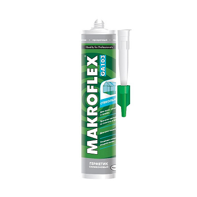 Герметик Makroflex GA103 силиконовый стекольный прозрачный (0,30л) 2005223