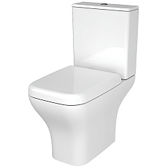 Унитаз напольный Vitra 9843B003-7201 безободковый Polar, двурежимный механизм смыва 3/6 л, дюропластовое сиденье микролифт