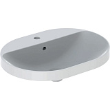 Раковина встраиваемая Geberit VariForm эллиптической формы 60х45 см белая