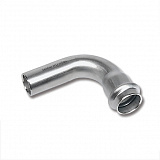 Отвод Sanha 9001A, 90 гр. ВПр-НПр, нержавеющая сталь, 42