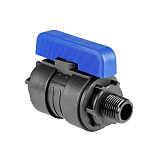 Кран шаровой Valfex ПНД компрессионный НР/ВР разборный 3/4x3/4 Ду16