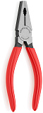 Плоскогубцы KNIPEX комбинированные, рез: проволока средней твёрдости d 3.1 мм, твёрдая проволока d 2 мм, кабель d 10 мм (16 кв. мм), 160 мм, чёрные, 1К ручки
