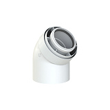 Отвод коаксиальный Cox Geelen 45 D=80/125 мм, CoxDENS PP/Alu + CONNEXT X7