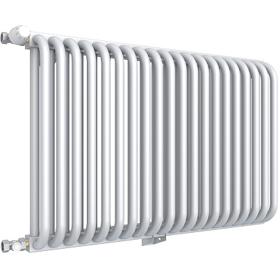 Стальной трубчатый радиатор отопления Rommer RST 2120/08 нижнее правое подключение RAL9016