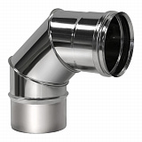 Отвод Вулкан VHR d150, 90 град., AISI 304 (зеркальная)