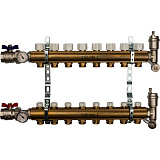 Коллектор Stout распределительный из латуни без расходомеров 1/3/4x8, SMB 0468 000008
