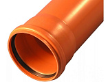 Труба для наружной канализации Valfex D200 с раструбом L=3 м (200x3000) рыжая