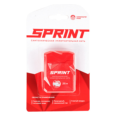 Уплотнительная нить Сантехмастер SPRINT сантехническая 25 метров бокс, блистер Уплотнительная нить Сантехмастер SPRINT сантехническая 25 метров бокс, блистер