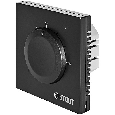 Термостат теплого пола Stout 16А черный Термостат теплого пола Stout 16А черный