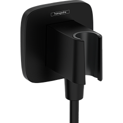 Подключение душевого шланга Hansgrohe Fixfit Q 26887670, матовый черный