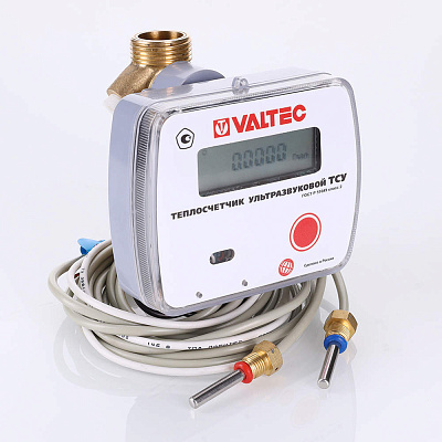 Теплосчётчик ультразвуковой VALTEC TCY-15.06.0.0.00.G, без интерфейса, 0,6 м3/час (на подающий тр.)