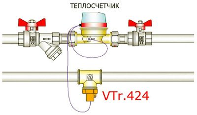 Переходник для подключения датчика температуры VALTEC M10 х 3/4 внутренняя-наружная резьба, никелированная латунь
