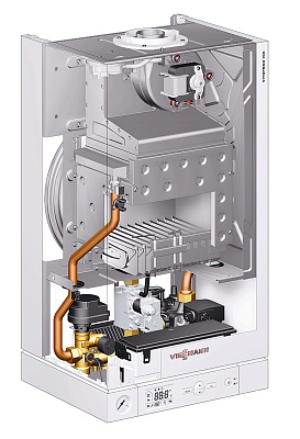 Настенный газовый двухконтурный котел отопления Viessmann Vitopend 100-W A1JB 12 кВт
