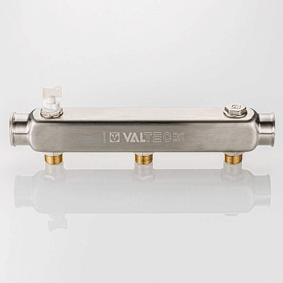 Коллектор VALTEC SQ из нержавеющей стали, шаг 100 мм 1x1/2x7 (VTc.510.SQ.060407)