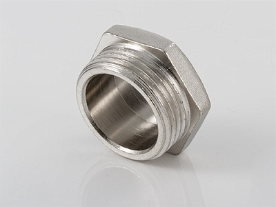 Пробка резьбовая VALTEC 1 наружная резьба, никелированная латунь