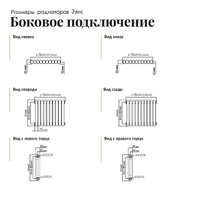 Стальной трубчатый радиатор отопления SOLIRA ELIS 2030