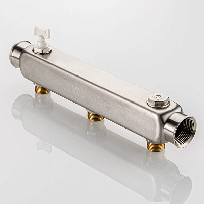 Коллектор VALTEC SQ из нержавеющей стали, шаг 100 мм 1x1/2x7 (VTc.510.SQ.060407)